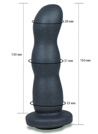 Черная анальная рельефная насадка-фаллоимитатор - 15 см. - LOVETOY (А-Полимер) - купить с доставкой в Томске