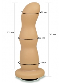 Телесная рельефная насадка Harness - 14,2 см. - LOVETOY (А-Полимер) - купить с доставкой в Томске