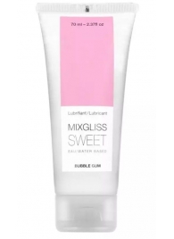 Смазка на водной основе Mixgliss Sweet с ароматом бабл-гам - 70 мл. - Mixgliss - купить с доставкой в Томске