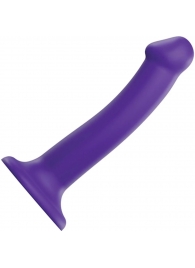 Фиолетовый фаллоимитатор-насадка Strap-On-Me Dildo Dual Density size M - 18 см. - Strap-on-me - купить с доставкой в Томске