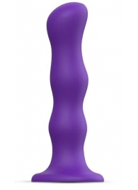 Фиолетовая насадка Strap-On-Me Dildo Geisha Balls size M - Strap-on-me - купить с доставкой в Томске