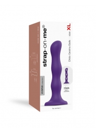 Фиолетовая насадка Strap-On-Me Dildo Geisha Balls size XL - Strap-on-me - купить с доставкой в Томске