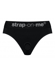 Черные трусики для насадок Heroine Lingerie Harness - size M - Strap-on-me - купить с доставкой в Томске