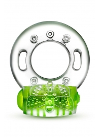 Зеленое эрекционное виброкольцо Arouser Vibrating C-Ring - Blush Novelties - в Томске купить с доставкой