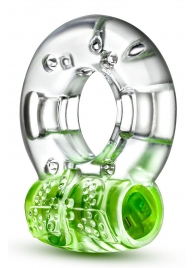 Зеленое эрекционное виброкольцо Arouser Vibrating C-Ring - Blush Novelties - в Томске купить с доставкой