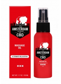 Стимулирующее массажное масло CBD from Amsterdam Massage Oil - 50 мл. - Shots Media BV - купить с доставкой в Томске