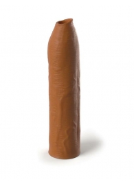 Кофейная насадка-удлинитель Uncut Silicone Penis Enhancer - 17,8 см. - Pipedream - в Томске купить с доставкой