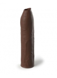 Коричневая насадка-удлинитель Uncut Silicone Penis Enhancer - 17,8 см. - Pipedream - в Томске купить с доставкой