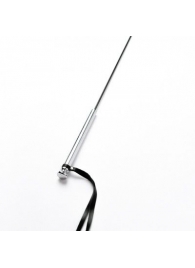 Черный кожаный стек с гладкой ручкой - 55 см. - Crazy Handmade - купить с доставкой в Томске Черный кожаный стек с гладкой ручкой - 55 см. - Crazy Handmade - купить с доставкой в Томске