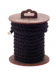 Черная хлопковая веревка для бондажа на катушке - 5 м. - Crazy Handmade - купить с доставкой в Томске
