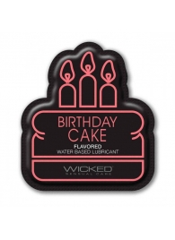 Лубрикант на водной основе со вкусом торта с кремом Wicked Aqua Birthday cake - 3 мл. - Wicked - купить с доставкой в Томске