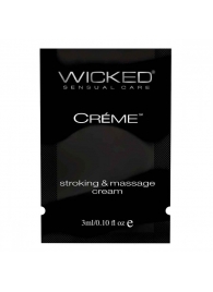 Крем для массажа и мастурбации Wicked Stroking and Massage Creme - 3 мл. - Wicked - купить с доставкой в Томске