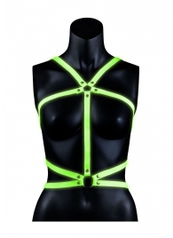 Портупея Body Harness с неоновым эффектом - размер L-XL - Shots Media BV - купить с доставкой в Томске