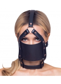 Черный намордник с кляпом-шаром Head Harness With A Gag - Orion - купить с доставкой в Томске