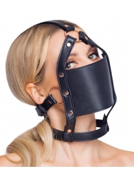 Черный намордник с кляпом-шаром Head Harness With A Gag - Orion - купить с доставкой в Томске