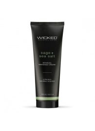 Массажный легкий крем WICKED Sage plus Sea Salt - 120 мл. - Wicked - купить с доставкой в Томске