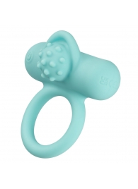 Аквамариновое эрекционное виброкольцо Silicone Rechargeable Nubby Lover’s Delight - California Exotic Novelties - в Томске купить с доставкой