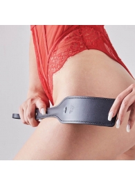 Черная кожаная шлепалка SitaBlack - 30 см. - Sitabella - купить с доставкой в Томске