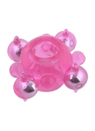 Эрекционное кольцо c бусинками - Toyfa Basic - в Томске купить с доставкой Эрекционное кольцо c бусинками - Toyfa Basic - в Томске купить с доставкой