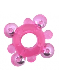 Эрекционное кольцо c бусинками - Toyfa Basic - в Томске купить с доставкой Эрекционное кольцо c бусинками - Toyfa Basic - в Томске купить с доставкой