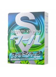 Презервативы Sagami Xtreme Mint с ароматом мяты - 3 шт. - Sagami - купить с доставкой в Томске