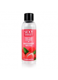 Массажное масло Sexy Sweet Nectar Lychee с феромонами и ароматом личи - 75 мл. - Биоритм - купить с доставкой в Томске