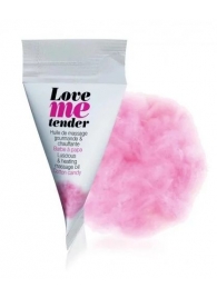 Съедобное согревающее массажное масло Love Me Tender Cotton Candy с ароматом сладкой ваты - 10 мл. - Love to Love - купить с доставкой в Томске