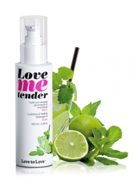 Съедобное согревающее массажное масло Love Me Tender Mojito с ароматом мохито - 100 мл. - Love to Love - купить с доставкой в Томске