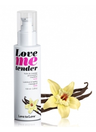 Съедобное согревающее массажное масло Love Me Tender Vanilla с ароматом ванили - 100 мл. - Love to Love - купить с доставкой в Томске