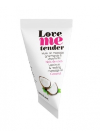 Съедобное согревающее массажное масло Love Me Tender Cocos с ароматом кокоса - 10 мл. - Love to Love - купить с доставкой в Томске
