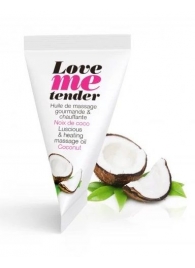 Съедобное согревающее массажное масло Love Me Tender Cocos с ароматом кокоса - 10 мл. - Love to Love - купить с доставкой в Томске