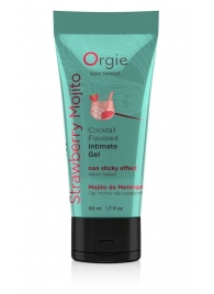 Съедобный интимный гель Orgie Lube Tube Cocktail Strawberry Mojito - 50 мл. - ORGIE - купить с доставкой в Томске