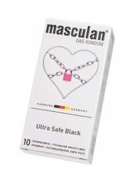 Ультрапрочные презервативы Masculan Ultra Safe Black - 10 шт. - Masculan - купить с доставкой в Томске