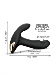 Черный вибромассажер простаты Multi P-Joy с 3 моторами - Dorcel - в Томске купить с доставкой
