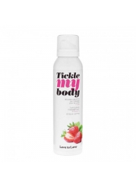 Массажная хрустящая пенка Tickle My Body Strawberry с ароматом клубники - 150 мл. - Love to Love - купить с доставкой в Томске