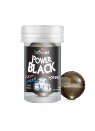 Интимный гель Power Black Hot Ball с охлаждающе-разогревающим эффектом (2 шарика по 3 гр.) - HotFlowers - купить с доставкой в Томске