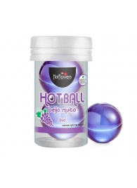 Лубрикант на масляной основе Hot Ball Beija Muito с ароматом винограда (2 шарика по 3 гр.) - HotFlowers - купить с доставкой в Томске