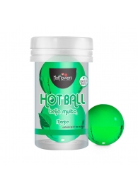 Лубрикант на масляной основе Hot Ball Beija Muito с ароматом мяты (2 шарика по 3 гр.) - HotFlowers - купить с доставкой в Томске