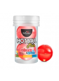 Лубрикант на масляной основе Hot Ball Plus с охлаждающе-разогревающим эффектом (2 шарика по 3 гр.) - HotFlowers - купить с доставкой в Томске