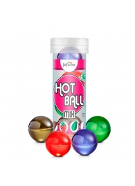 Ароматизированный лубрикант Hot Ball Mix на масляной основе (4 шарика по 3 гр.) - HotFlowers - купить с доставкой в Томске