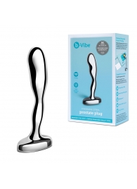 Стальной стимулятор простаты Stainless Steel Prostate Plug - 11,5 см. - b-Vibe - в Томске купить с доставкой