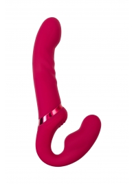 Малиновый безремневой страпон Lapis - 23 см. - Lovense - купить с доставкой в Томске