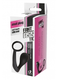 Черное эрекционное кольцо с анальной пробкой Anal Plug With Cockring - Dream Toys - в Томске купить с доставкой
