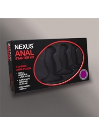 Набор из 3 массажеров простаты чёрного цвета NEXUS ANAL STARTER KIT - Nexus Range - в Томске купить с доставкой