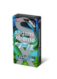 Презервативы Sagami Xtreme Mint с ароматом мяты - 10 шт. - Sagami - купить с доставкой в Томске