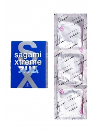 Розовые презервативы Sagami Xtreme FEEL FIT 3D - 3 шт. - Sagami - купить с доставкой в Томске