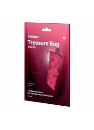 Розовый мешочек для хранения игрушек Treasure Bag XL - Satisfyer - купить с доставкой в Томске