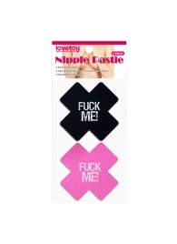 Набор из 2 пар пэстисов Cross Pattern Nipple Pasties - Lovetoy - купить с доставкой в Томске