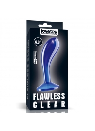 Синяя анальная втулка Flawless Clear Prostate Plug 6.0 - 15 см. - Lovetoy - в Томске купить с доставкой