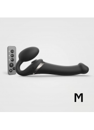 Черный безремневой страпон Multi Orgasm Size M с клиторальной стимуляцией - Strap-on-me - купить с доставкой в Томске